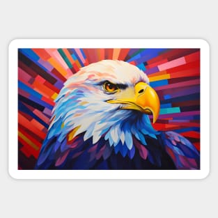 Eagle Animal Bird Portrait Colorful Painting Sticker